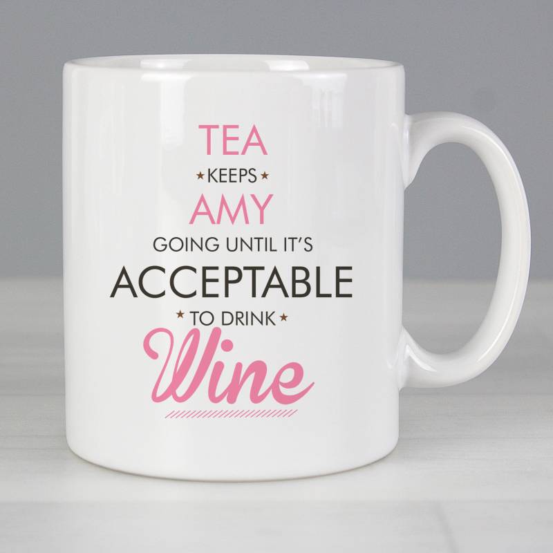 Personalised Acceptable to Drink Mug